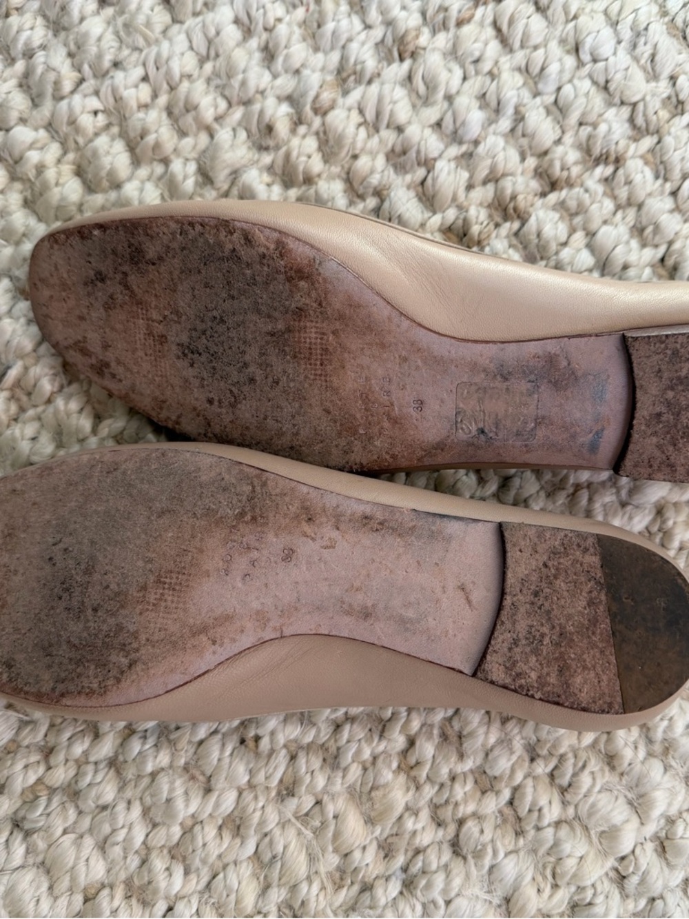 Porte & Paire (Net-A-Porter) Women’s Nude Ballet Flats with Bow - Picture 6 of 8